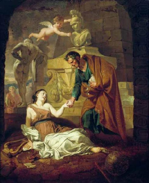 Gaius Maecenas supporting the arts, Gerard de Lairesse